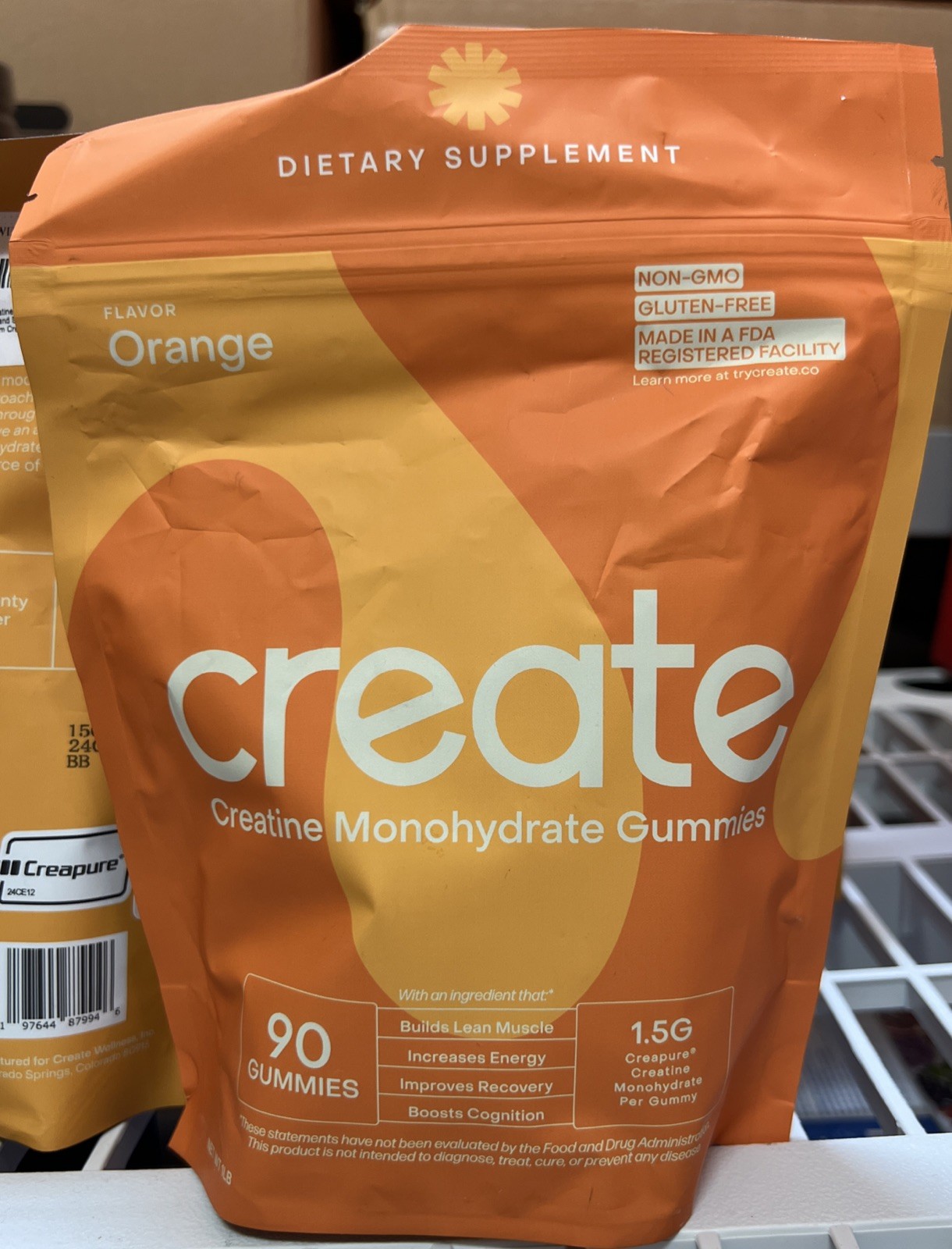 Create Creatine Monohydrate Gummies for Men & Women: Strength, Orange 90ct
