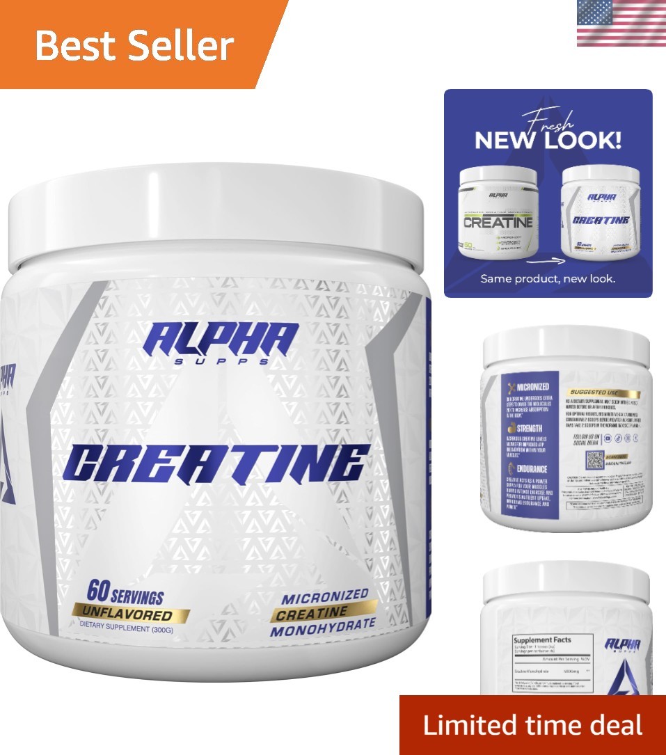 300g Micronized Creatine Monohydrate – Unflavored for Maximum Absorption & Gains
