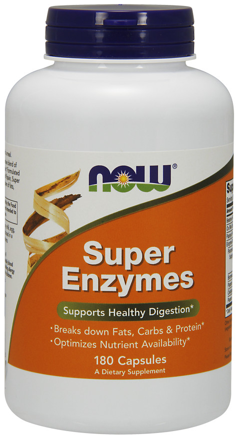 NOW Foods Super Enzymes Health Digestion Nutrient Availability 180 Caps 11/26EX