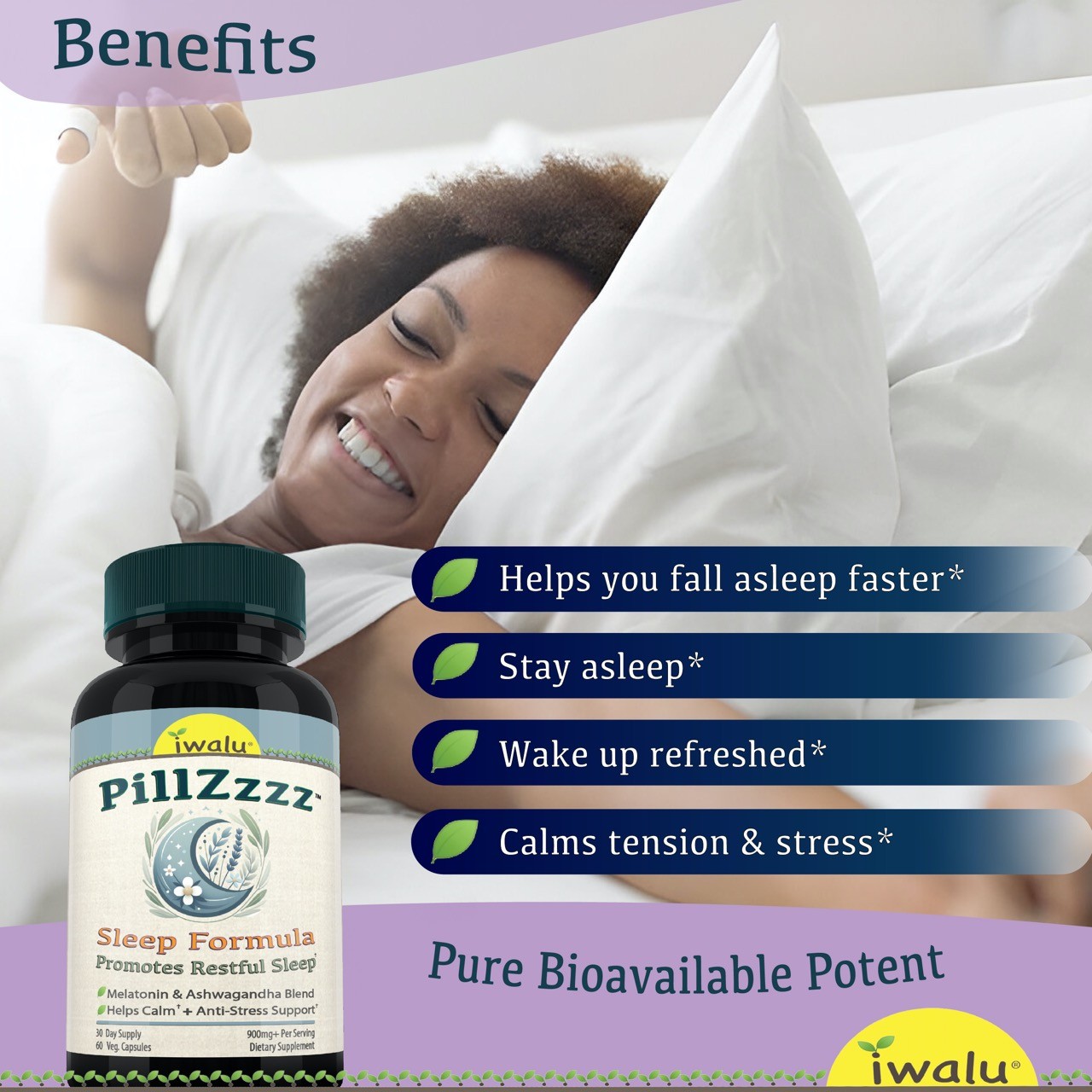 Best Strongest Sleep Aid Over the Counter, IWALU | *FAST FREE SHIPPING* Same Day