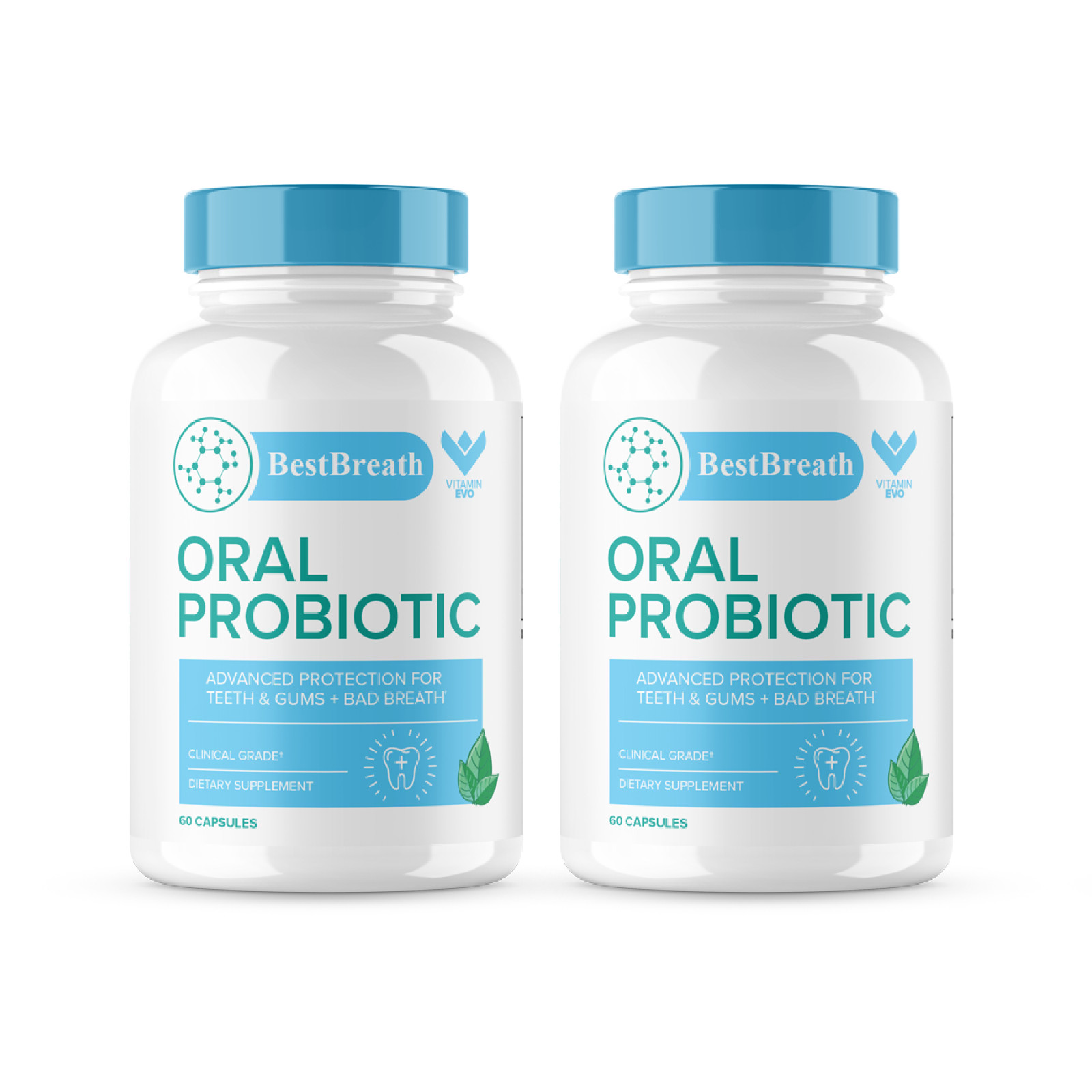 (2 Pack) Best Breath Probiotic Oral Health Support Capsules (120 Capsules)
