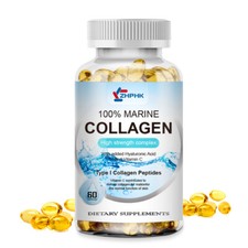 NEW Collagen Peptides Pills 1300mg Marine Collagen With Hyaluronic Aid&Vitamin C