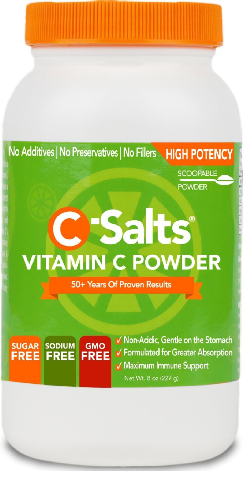 C-Salts Vitamin C Powder Supplement – 100% Pure High Dose Buffered Vitamin C Pow