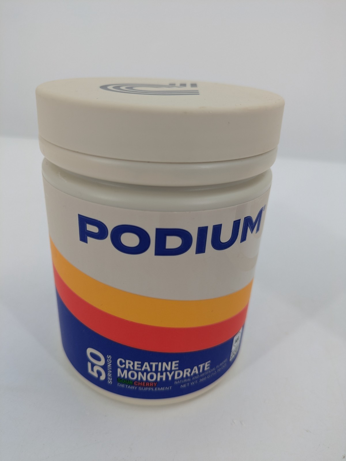 Podium Creatine Monohydrate, 50 Servings, Sour Cherry, Dietary Supplement 1/2027