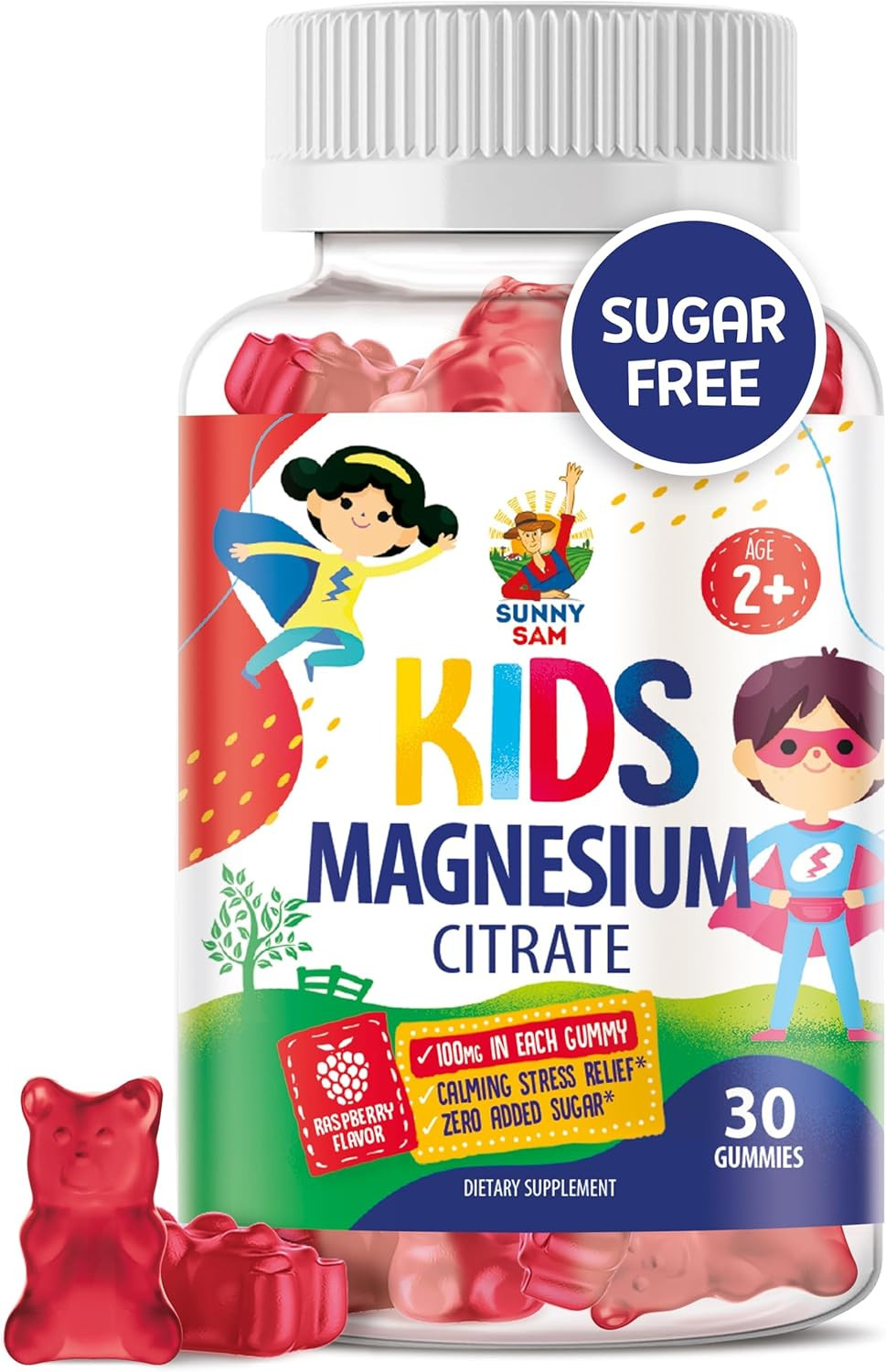 Magnesium Gummies for Kids & Adults – 100Mg – Calm Magnesium Chews – Magnesium C