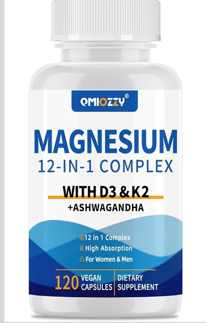 Magnesium Complex 700mg 12 in 1 Supplement with Vitamin D3 K2 & Ashwagandha