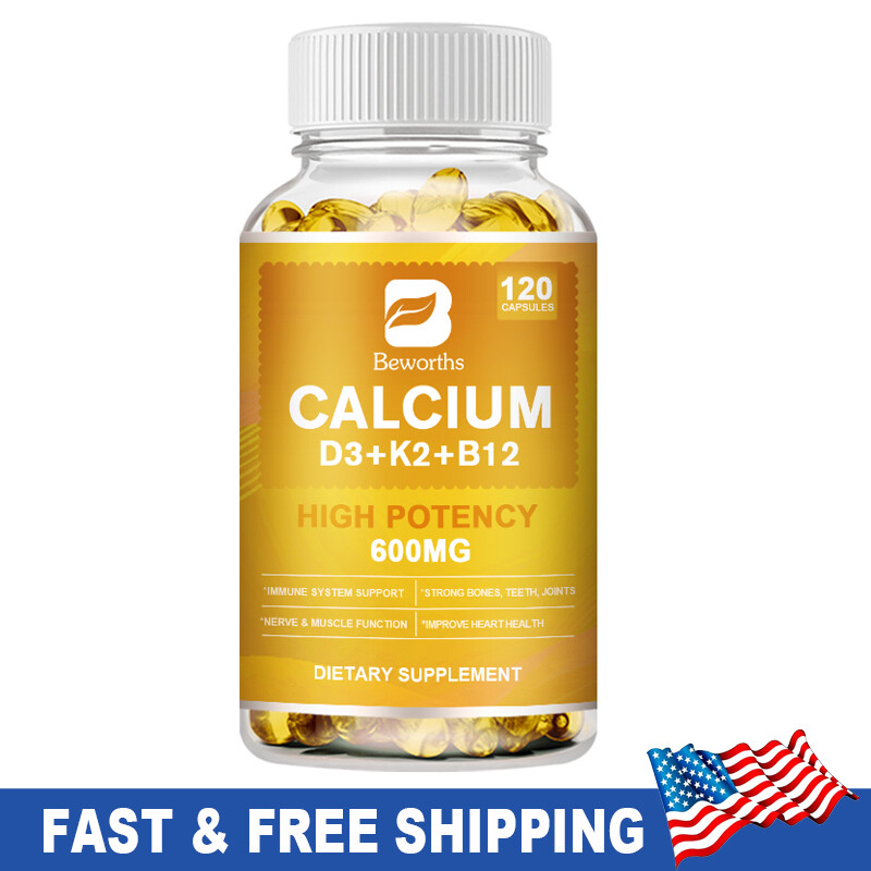 Vitamin K2 D3 Vitamin Supplement with Calcium, Boost Immunity & Heart Health