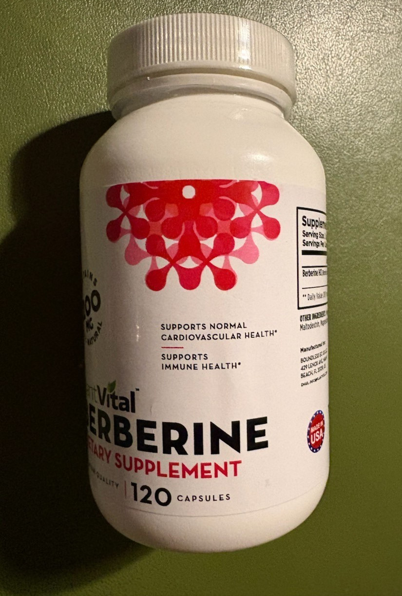 High Strength Berberine 1200mg Berberine Supplement Plantvital Organic Exp 8/26