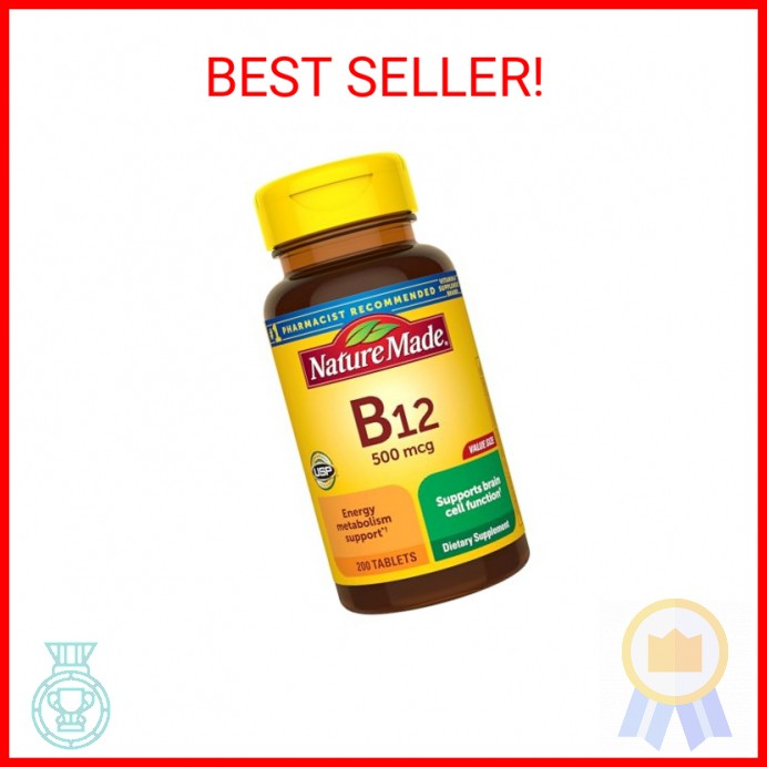 Nature Made Vitamin B12 500 mcg, Dietary Supplement for Energy Metabolism Suppor