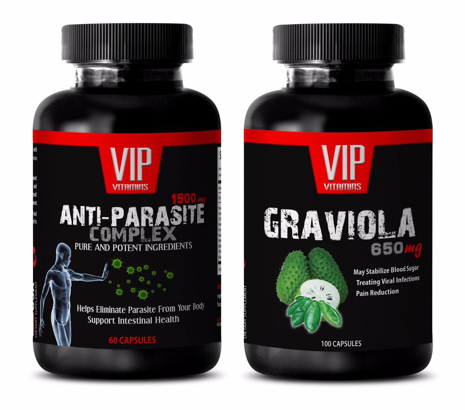 Parasite cleanse for humans organic – ANTI PARASITE – GRAVIOLA 2B COMBO – black