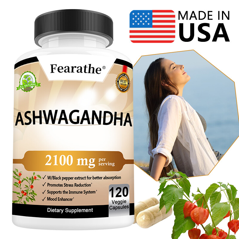 Organic Ashwagandha 2100mg – Stress Relief, Mood Enhancer, Immune Support