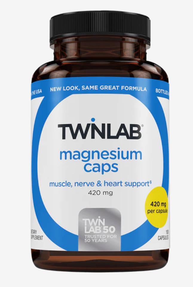 TWINLAB Magnesium Caps 420mg –  200 Caps