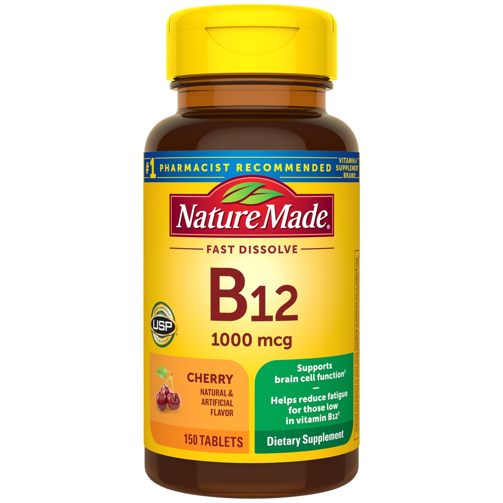 Nature Made Vitamin B12 1000 mcg, Easy to Take 150 Count (Pack of 1), Pink
