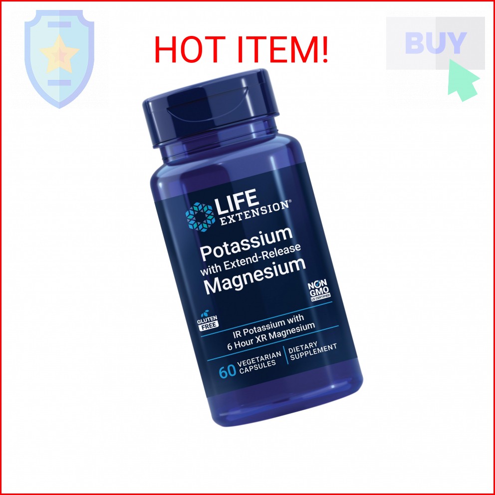 Life Extension Potassium with Extend-Release Magnesium – Heart health supplement