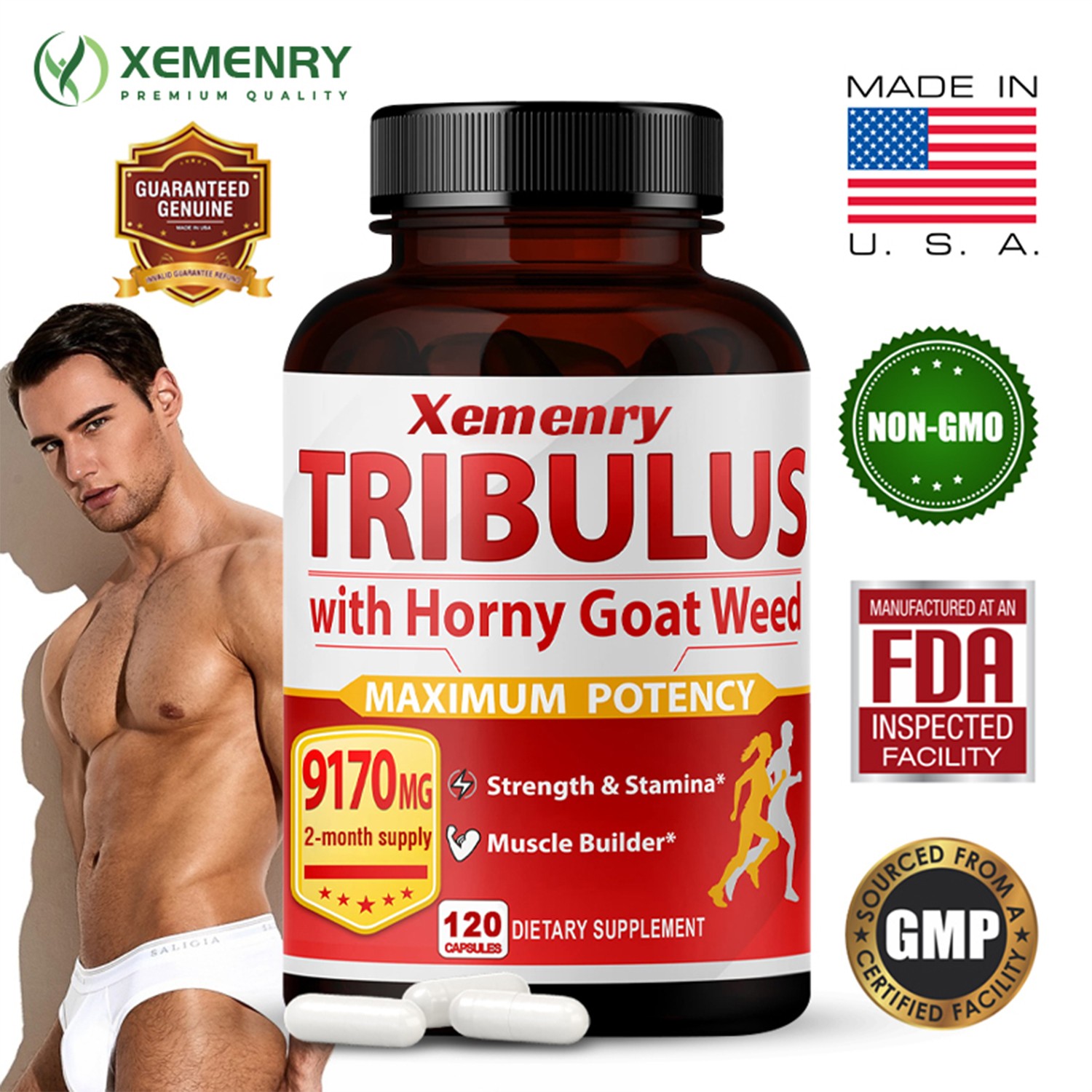 Tribulus with Horny Goat Weed – Enhance Energy, Improve Athletic Performance