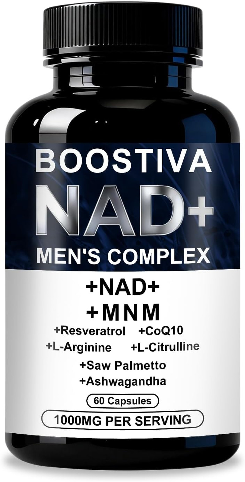 Boostiva NAD+ Supplements for Men with MNM, Resveratrol, Coq10, L-Citrulline & L