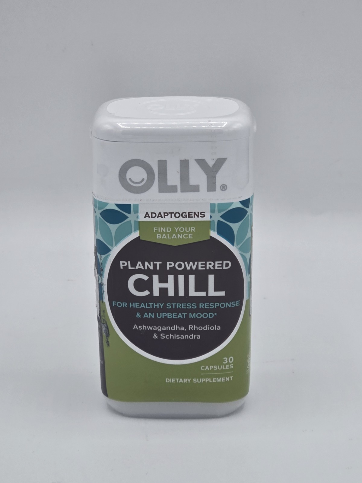 Olly Plant Powered Chill Ashwagandha Mood Support 30 Capsules Rhodiola Ex 4/26