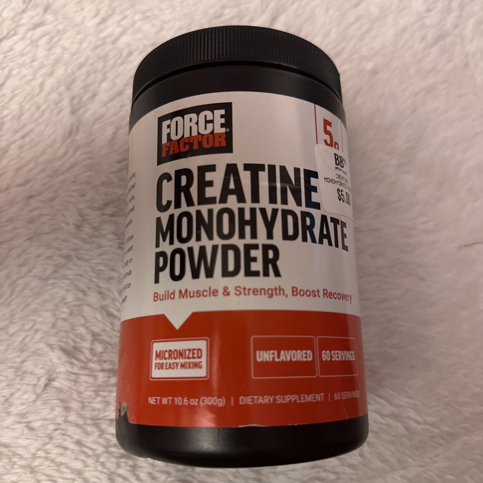 Creatine Monohydrate Powder, Unflavored, 10.6 oz (300 g) Exp 04/30/2027