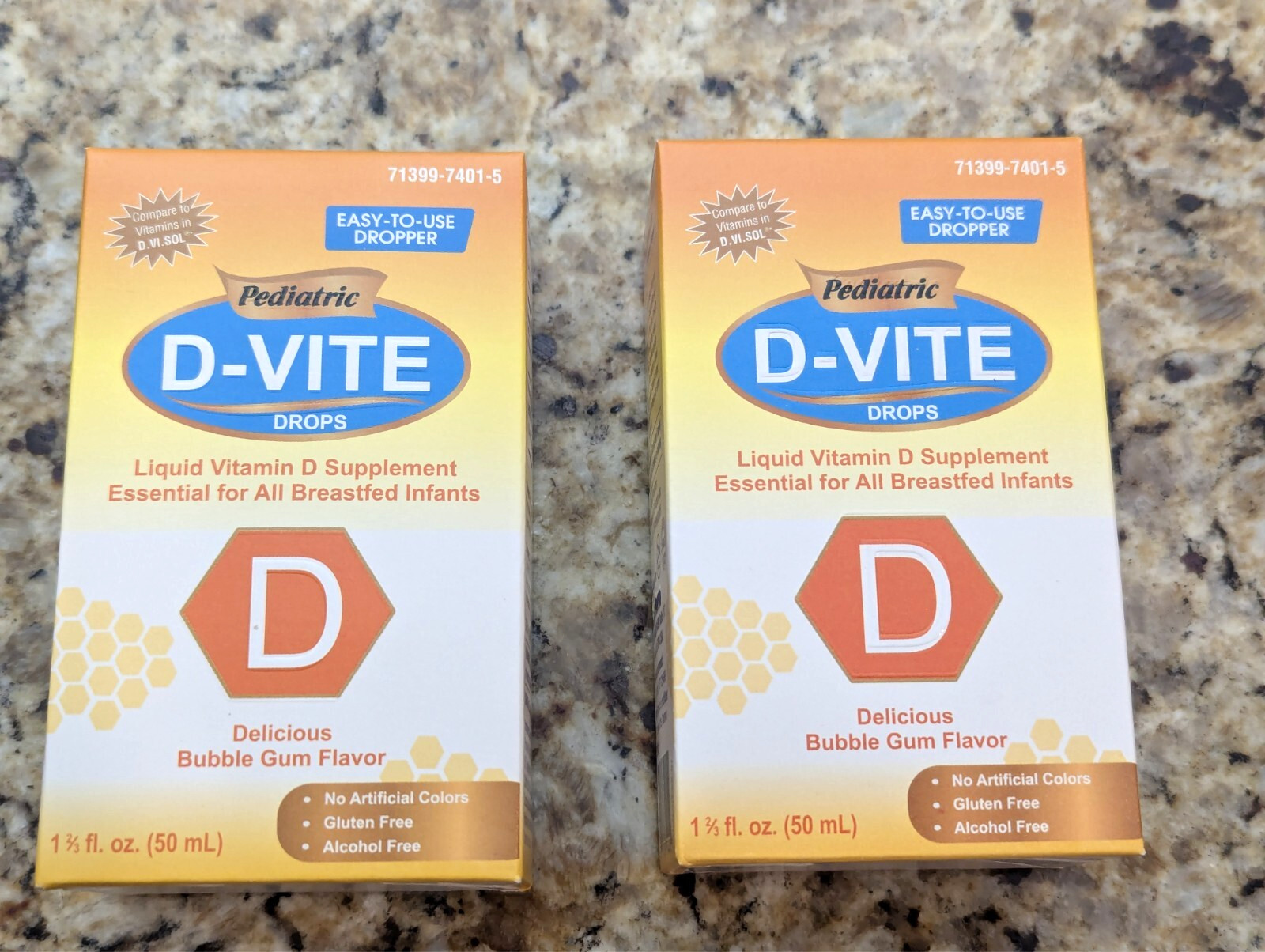 D-Vite Drops Pediatric Liquid Vitamin D Bubble Gum Flavor  X2 1.67 oz exp: 11/25