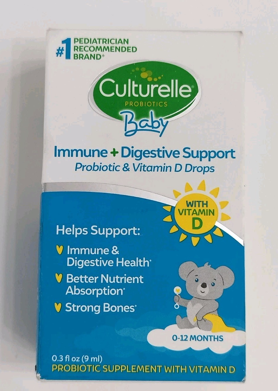 Culturelle Baby Immune Digestive Support Probiotic Vitamin D Drops Exp 1/2027
