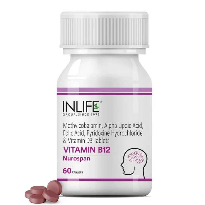 Inlife Vitamin B12 Tablet 60tablet Free Shipping World Wide