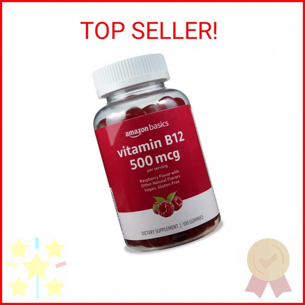 Amazon Basics Vitamin B12 500 mcg Gummies – Normal Energy Production and Metabol