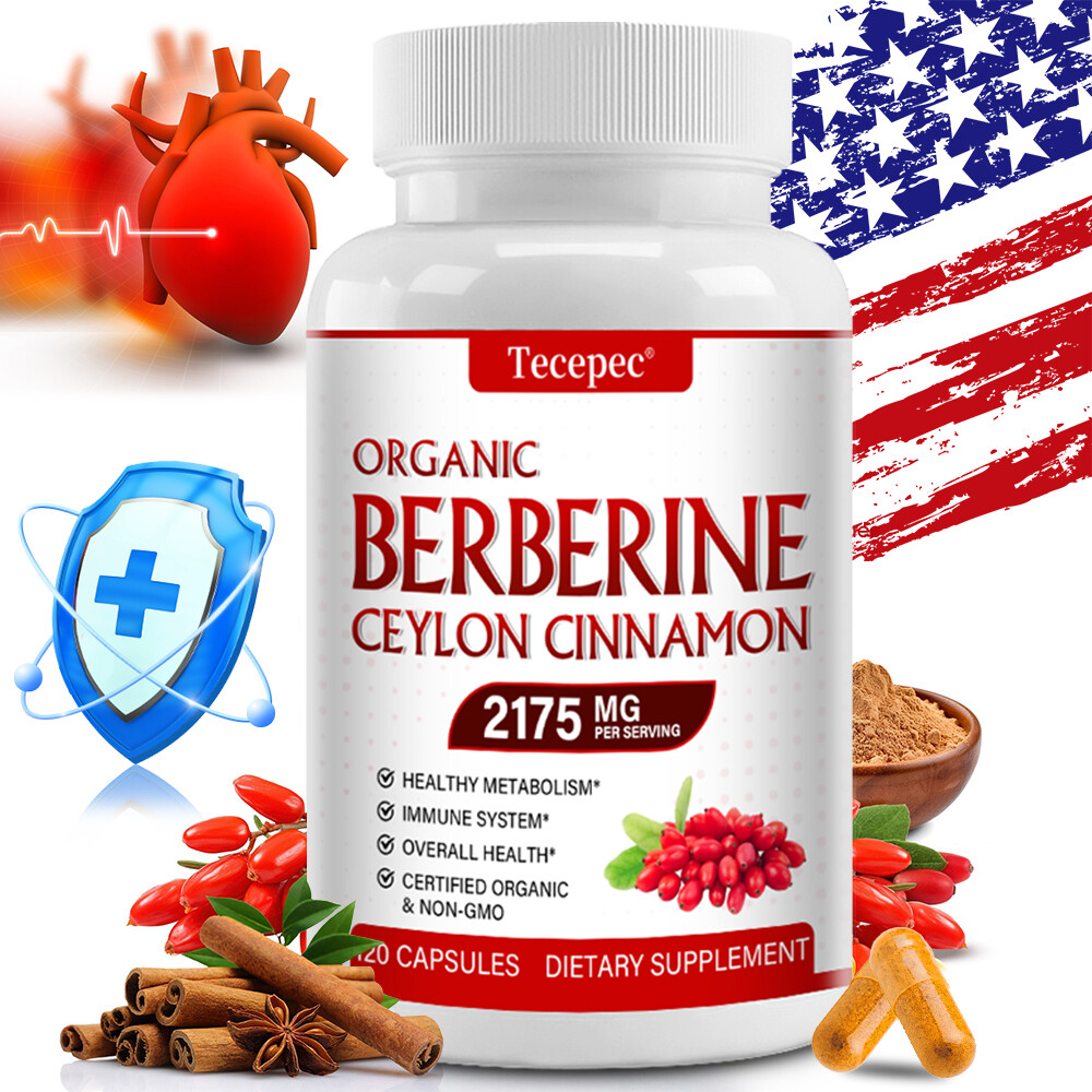 Blood Sugar Supplement Supports, Berberine, Ceylon Cinnamon Capsules