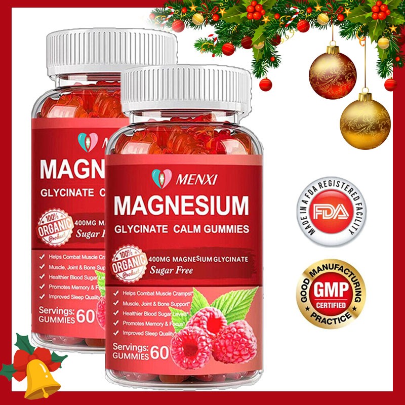 120 Magnesium Glycinate Gummies Sleep Support Muscle Relaxation 600mg Gummy