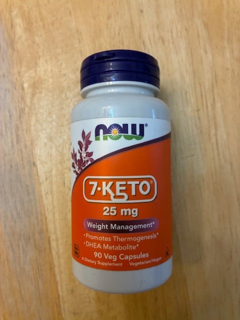 Now Foods 7-KETO 25 mg 90 Veg Capsules GMP Quality Assured, Vegan Exp 10/2029