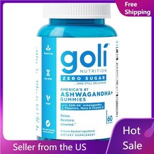 Goli Zero Sugar Ashwagandha & Vitamin D, Maca, L-Theanine Gummies 60Count