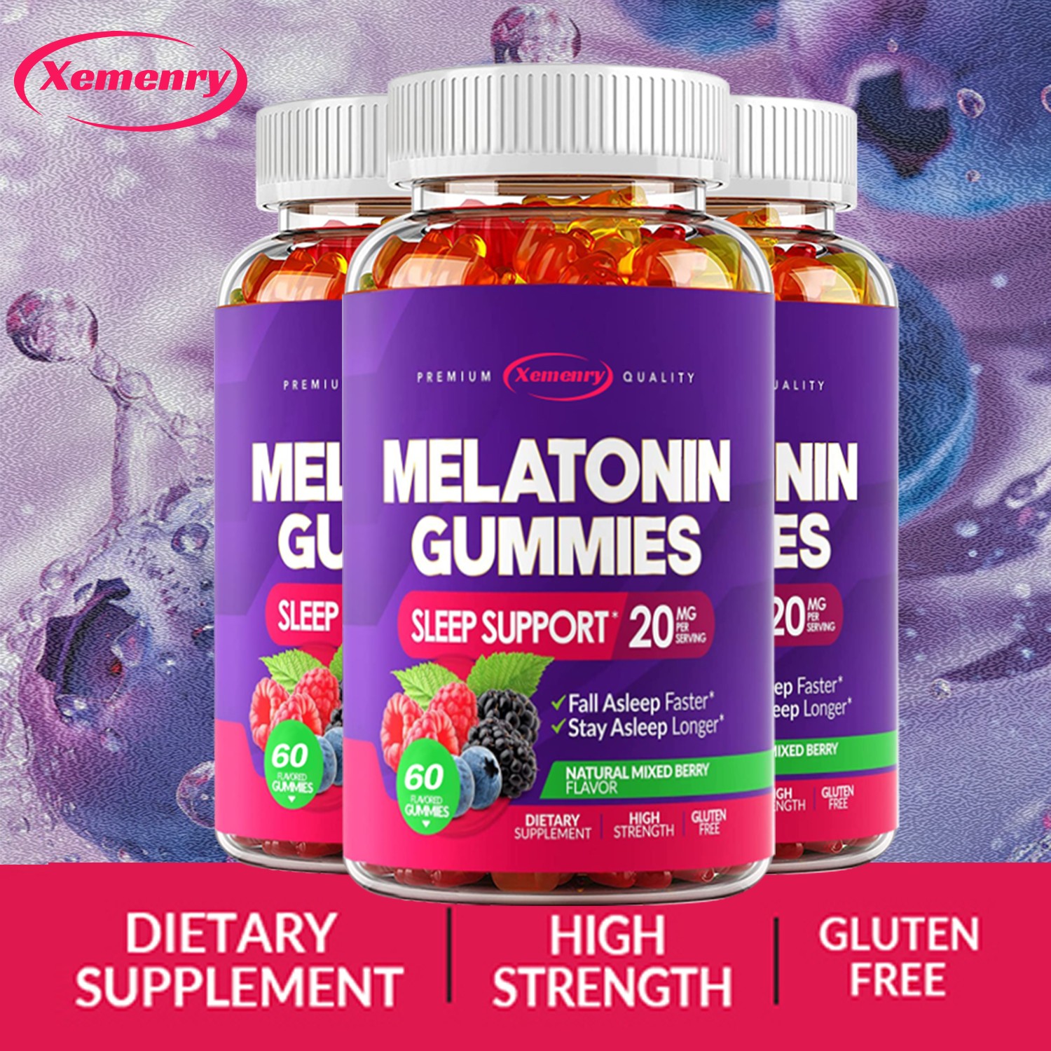 Melatonin Gummies 20mg – Sleep Aid , Fall Asleep Fast and Stay Asleep Quality