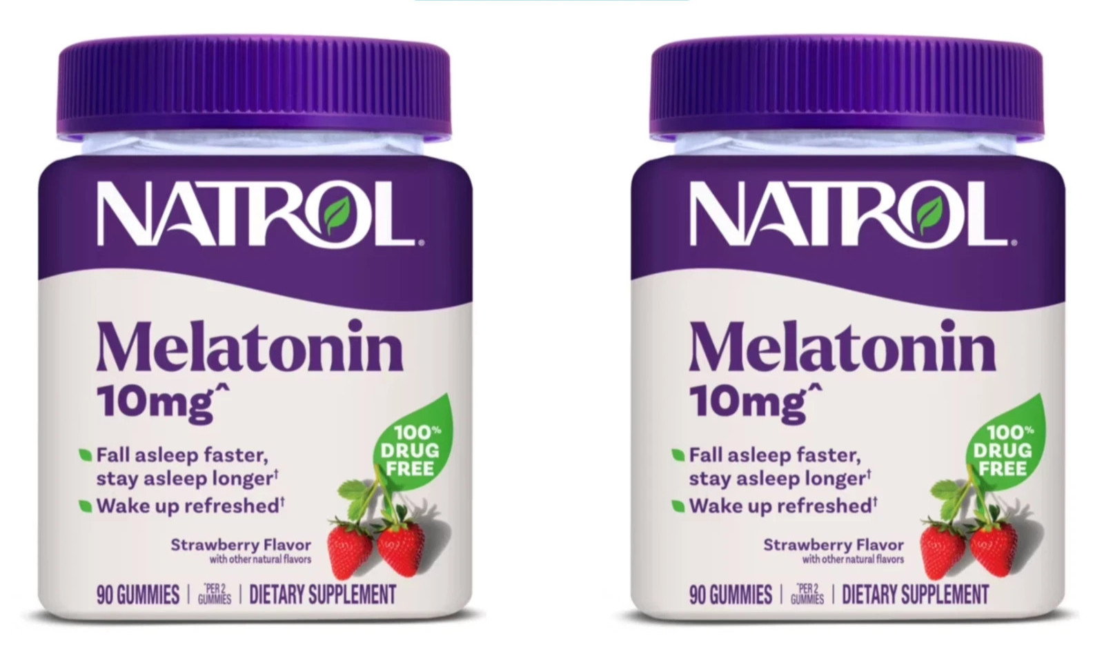 Natrol Melatonin 10 Mg Strawberry Flavor – 180 Gummies 2 pack