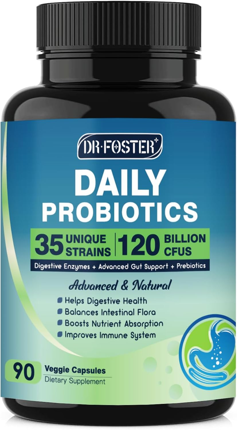 Probiotics Women-Men Digestive Health 120 Billion, & Probiotics, 90 Veggie Caps