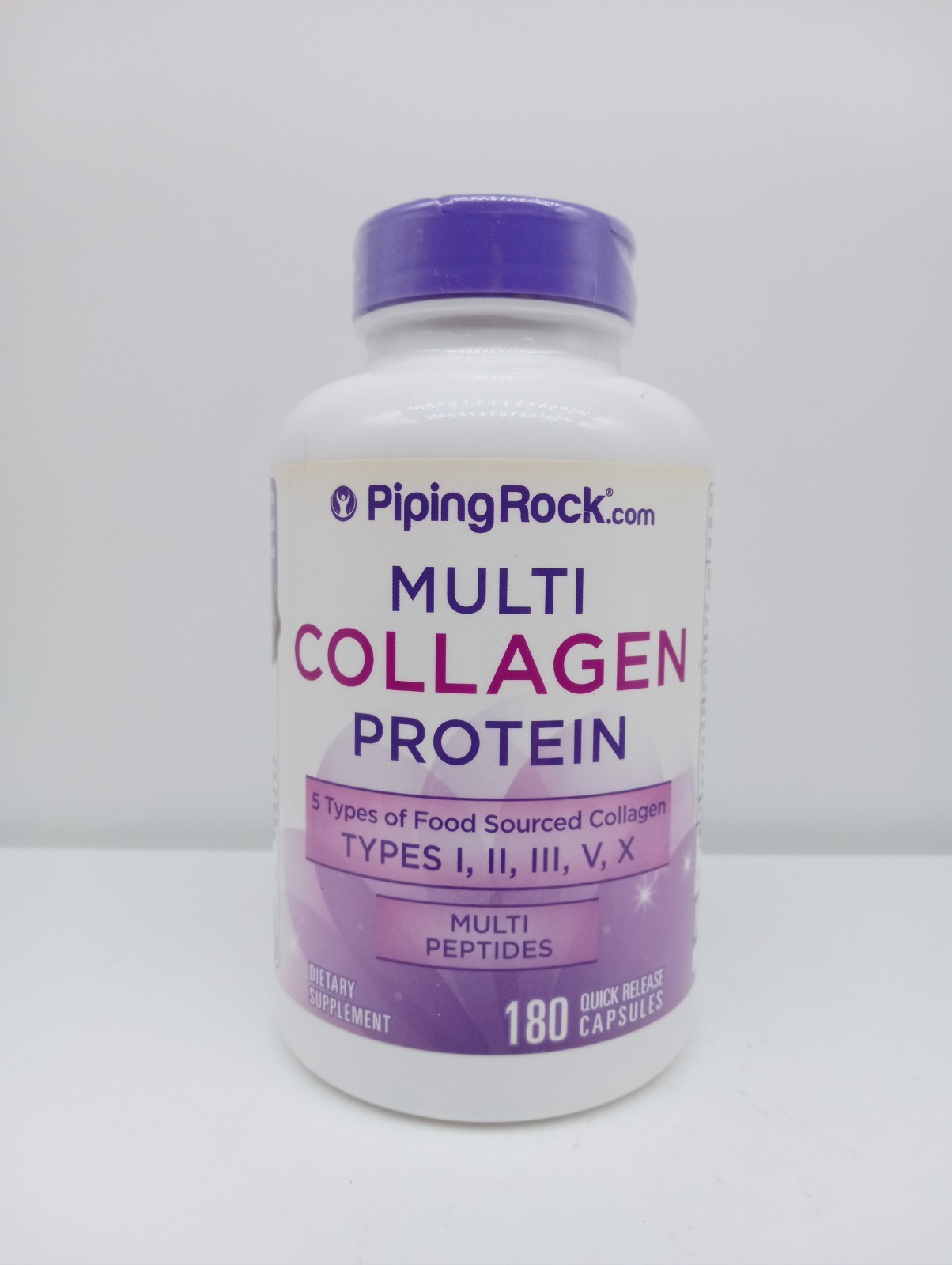 Multi Collagen Capsules | 180 Count | Complex Supplement | Piping Rock Exp 8/26