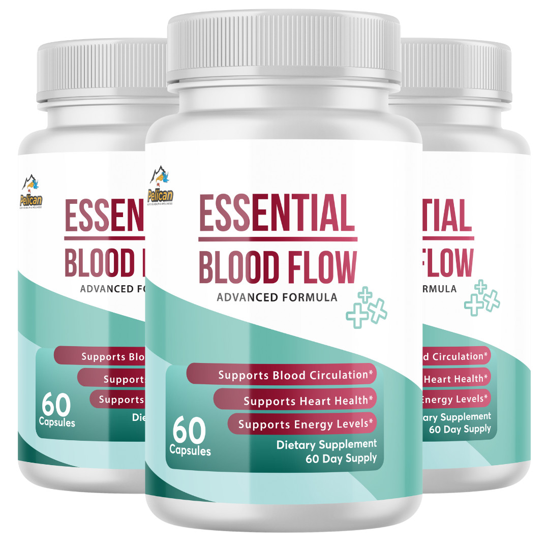 ESSENTIAL BLOOD FLOW- Blood Support- 3 Bottles- 180 Capsules