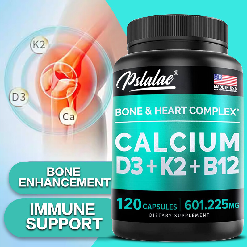 4-in-1 Calcium Capsules – with Vitamin D3, K2, B12 – Support Bone & Heart Health