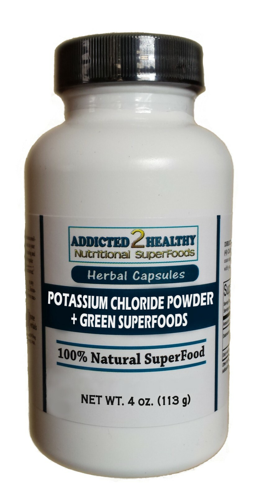 Potassium Chloride Powder + Green SuperFoods 4oz – Blood Pressure Support + More