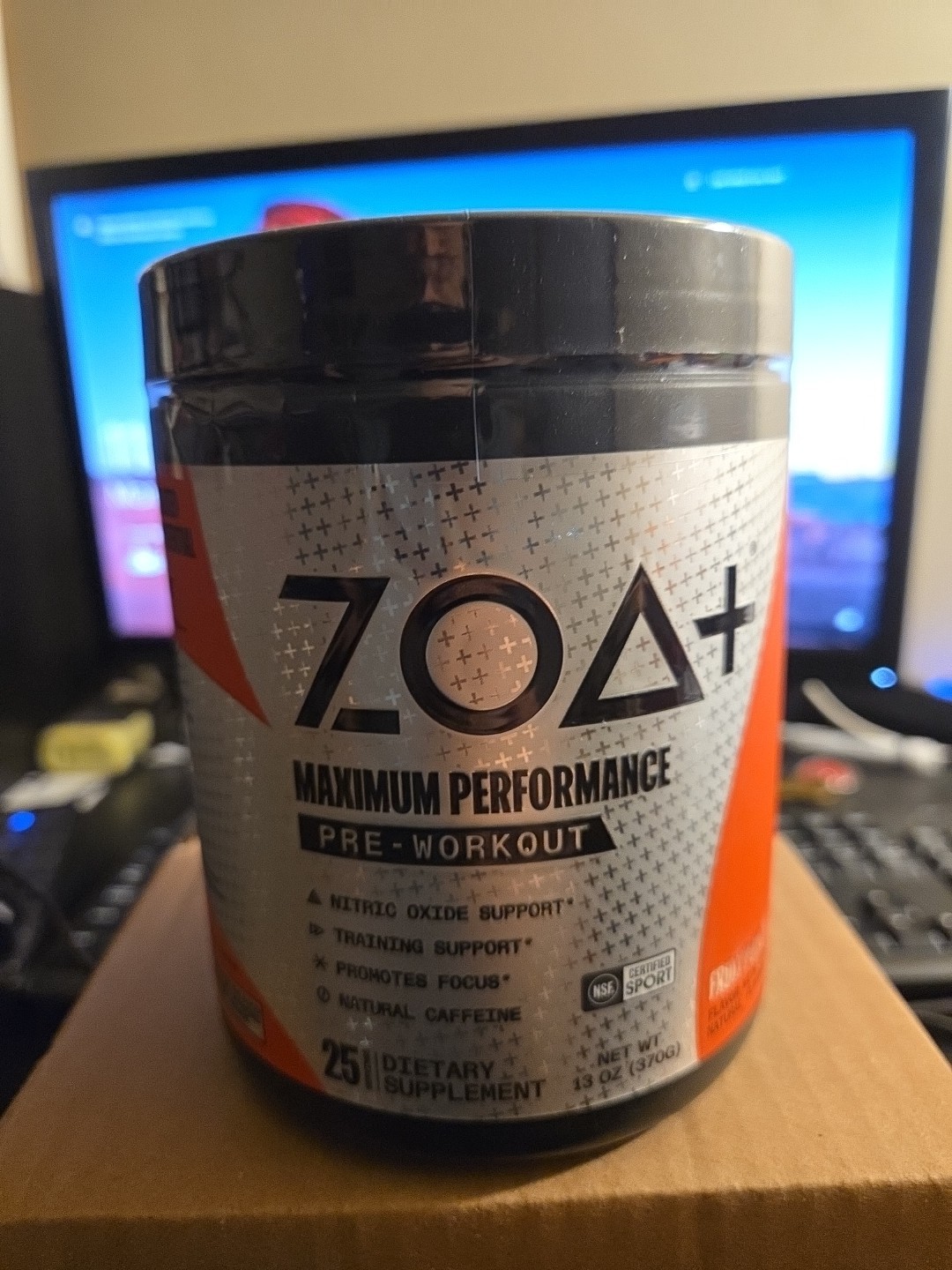 ZOA+ Zero Sugar PRE-WORKOUT Powder FRUIT PUNCH NSF-CERTIFIED 25 Servings
