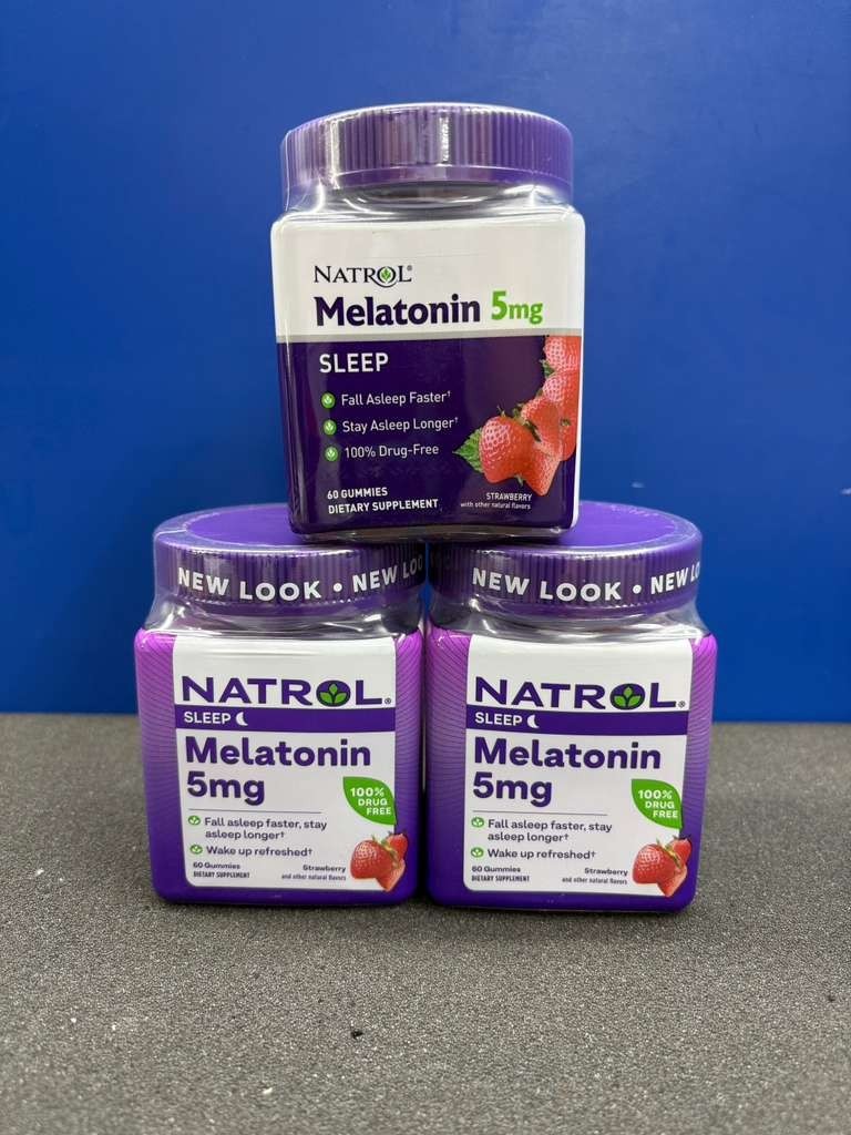 3 Pack  Natrol Sleep Support Melatonin 5mg Gummies – 60ct Strawberry EXP 07/26