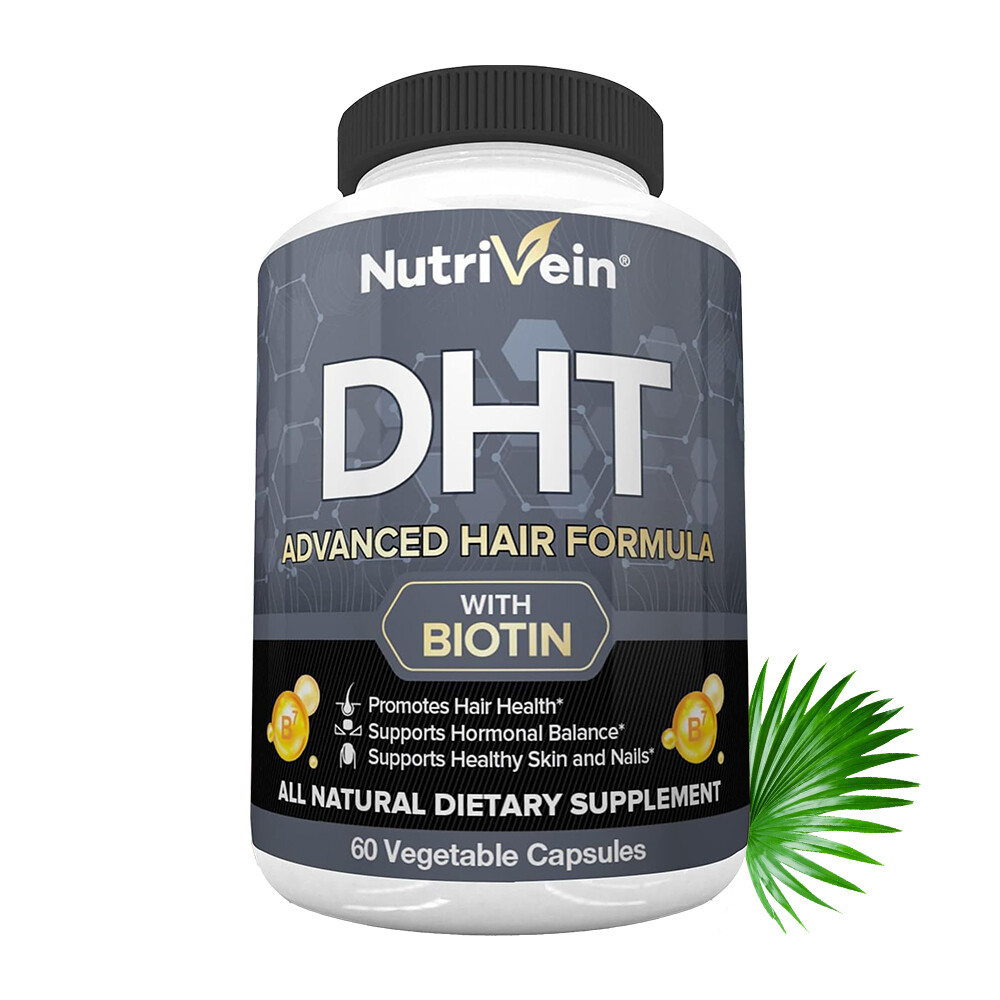 Nutrivein DHT Blocker with Biotin – Advanced Hair Formula – Boosts Hair Growth