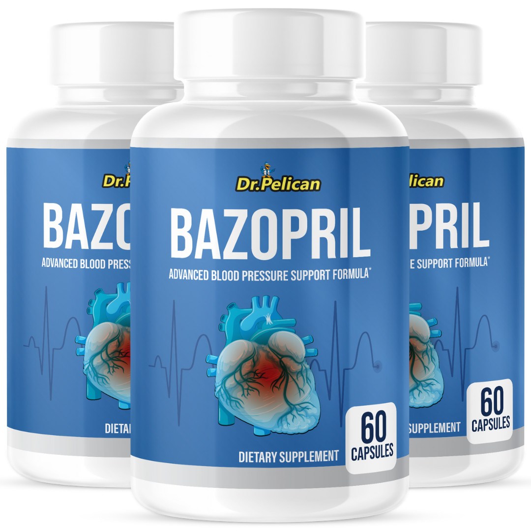 Bazopril- Cardiovascular Health, Blood Pressure & Sugar Support- 3 Bottles