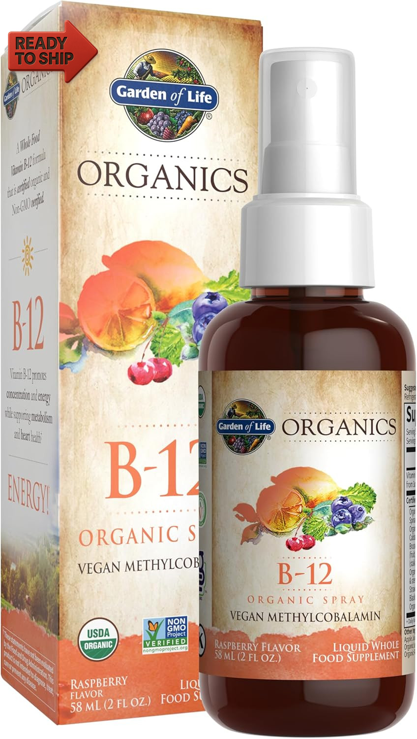Garden of Life Organics B12 Vitamin – Whole Food B-12 for Metabolism and Energy,