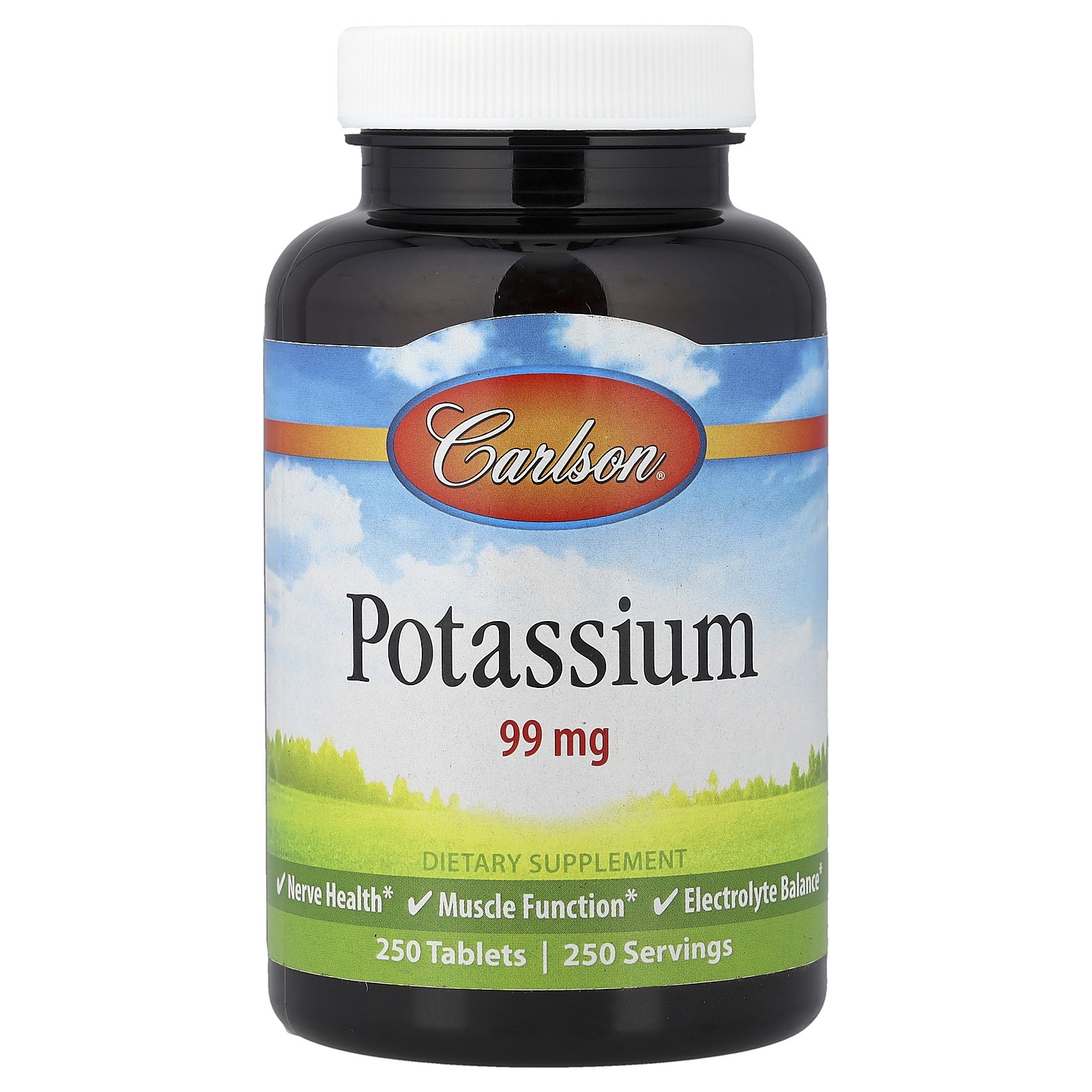 Potassium, 99 mg, 250 Tablets