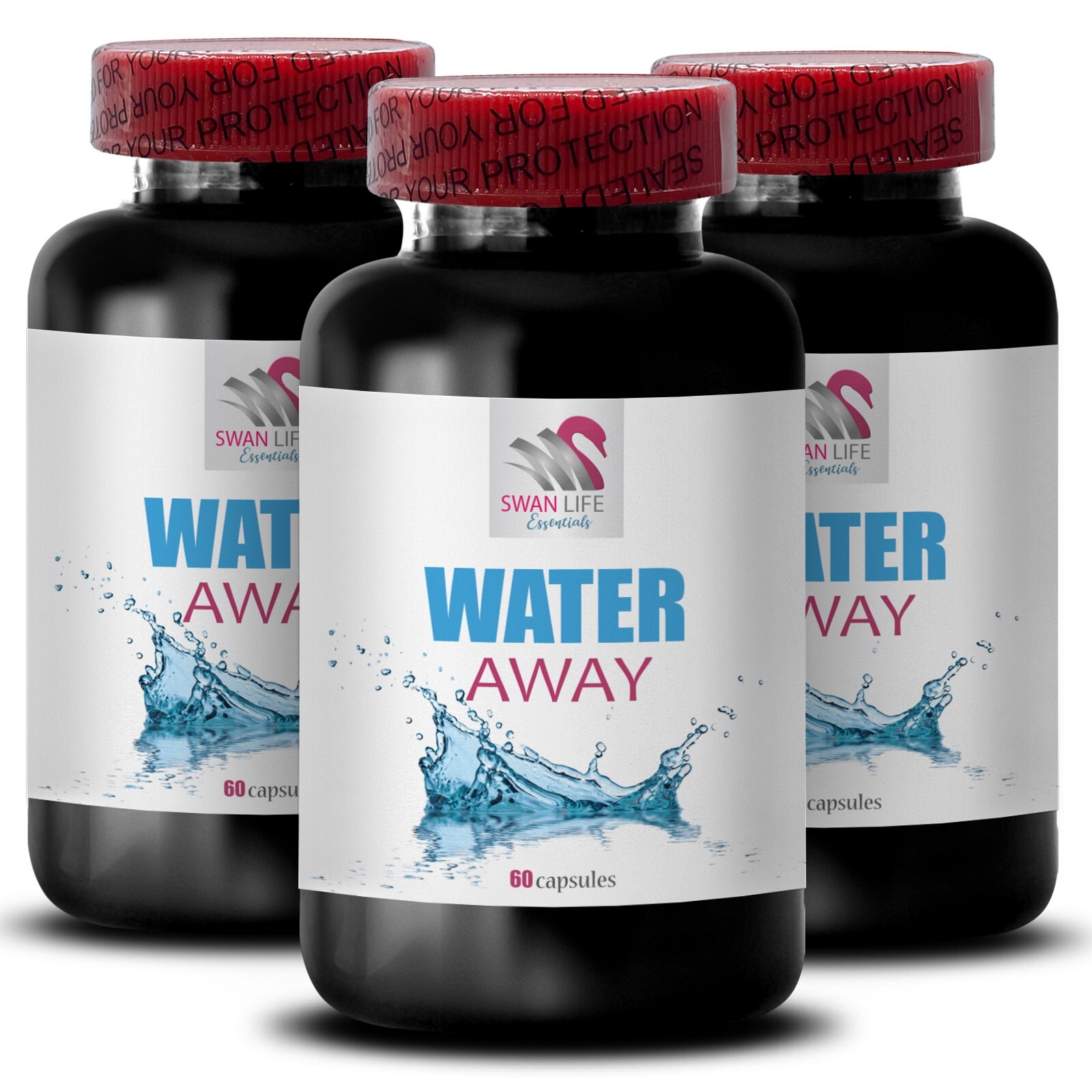 Light Water – WATER AWAY PILLS – Gentle Balance 3 Bottles 180 Capsules