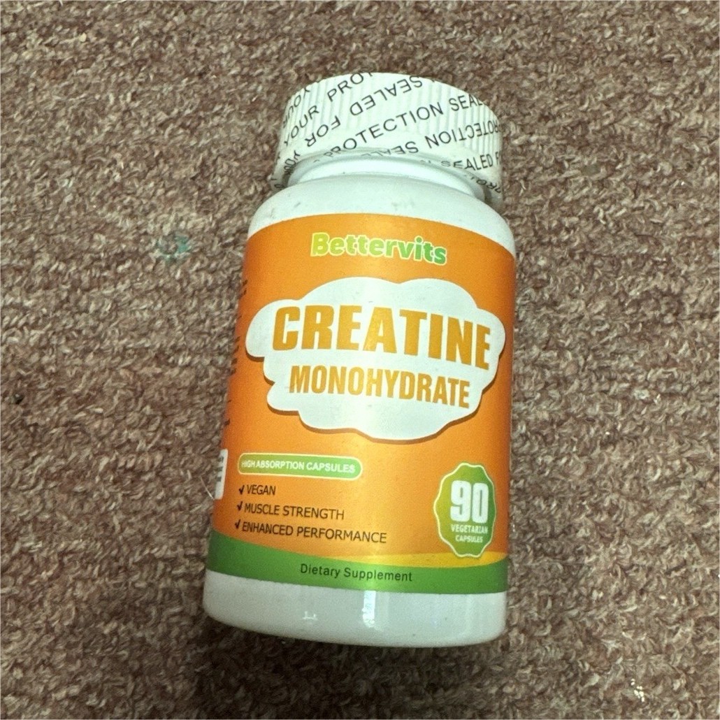 Bettervits Creatine Monohydrate Vegan Capsules 90ct Muscle Strength Performance