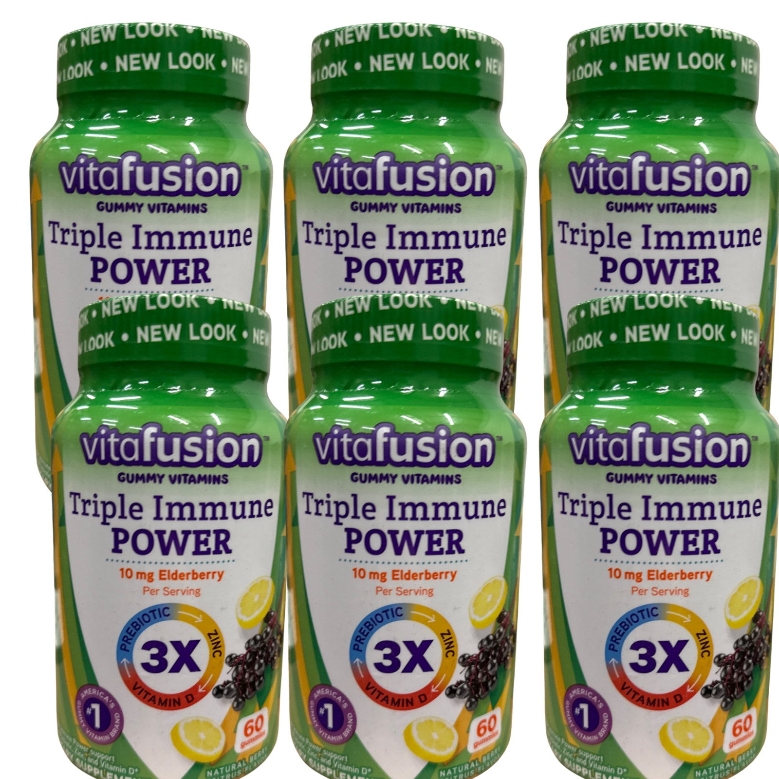6 Pack Vitafusion Triple Immune Power Gummy Vitamins 60ct Each New Sealed
