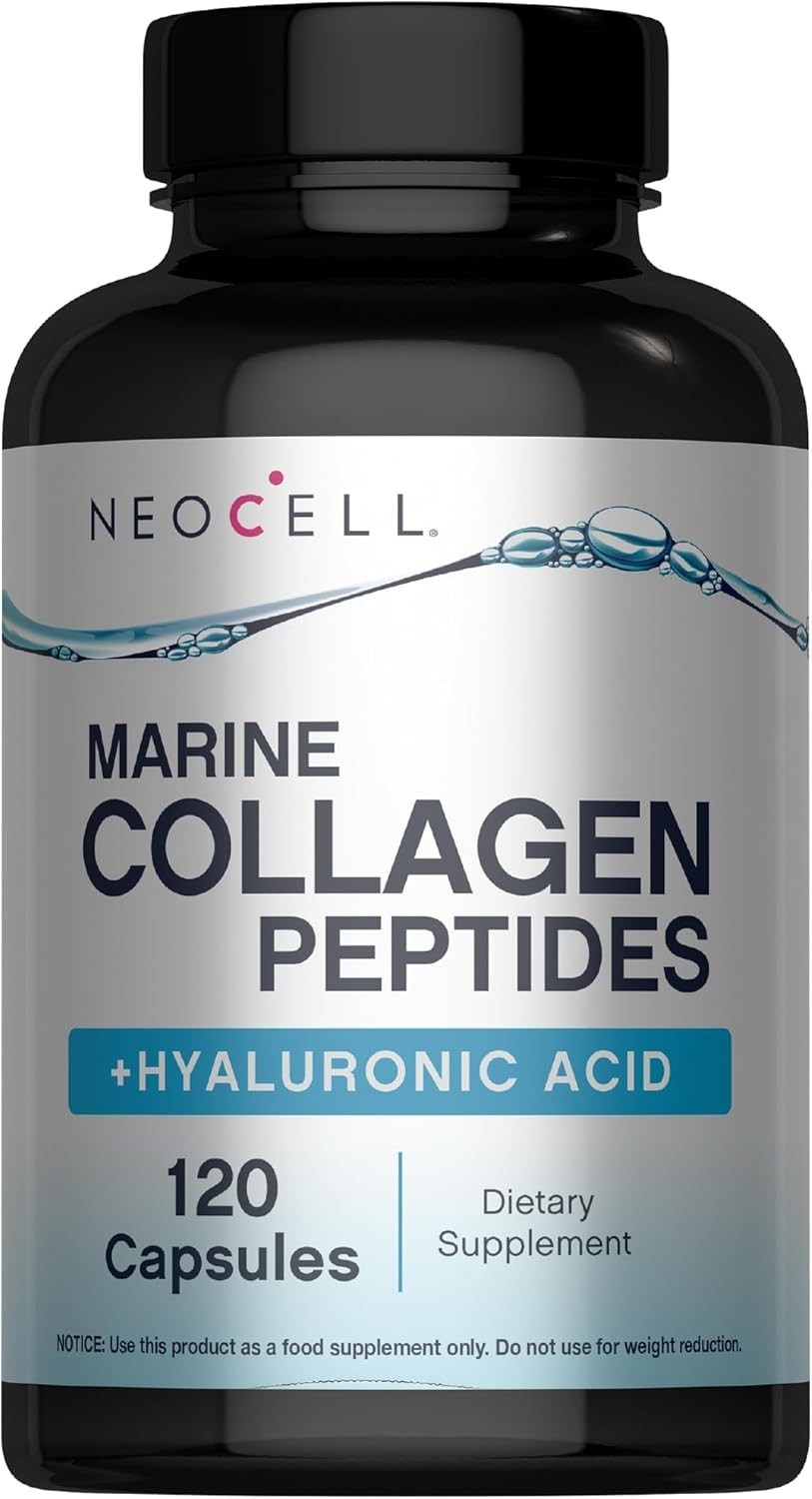 Marine Collagen Peptides | 120 Capsules | with Hyaluronic Acid | by NeoCell