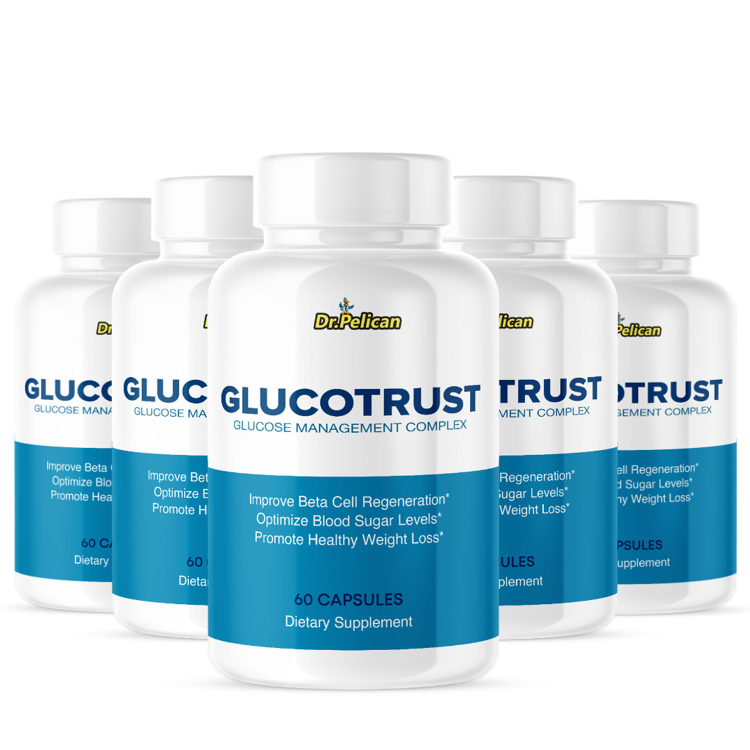 Glucotrust- Cardiovascular Health, Blood Pressure & Sugar Support- 5 Bottles