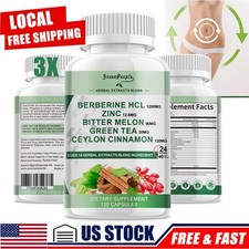 3 Packs Berberine 1200mg High Abosorption For Blood Sugar Immune 6 Months Supply