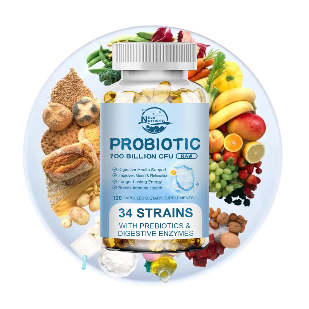 Probiotics 100 Billion CFU Potency Digestive Immune Health 100 Capsules lactobac